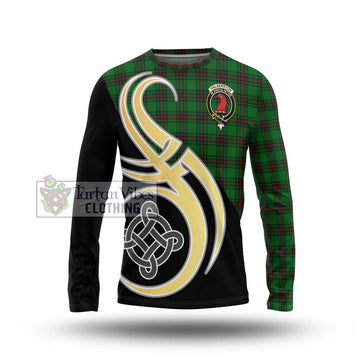 Halkerston Tartan Long Sleeve T-Shirt with Family Crest and Celtic Symbol Style Unisex - Tartan Vibes Clothing