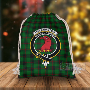 Halkerston Tartan Christmas Santa's Bag with Family Crest - Tartan Vibes Clothing