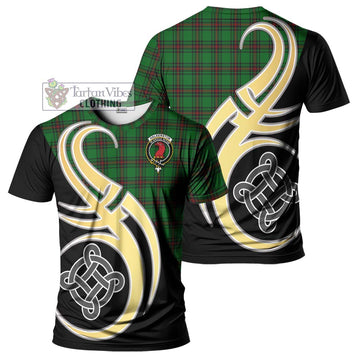 Halkerston Tartan T-Shirt with Family Crest and Celtic Symbol Style Kid's Shirt - Tartan Vibes Clothing