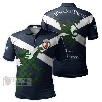 Halkerston Tartan Lion Rampant Polo Shirt Proudly Display Your Heritage with Alba Gu Brath and Clan Name Kid - Tartan Vibes Clothing