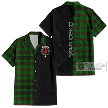 Halkerston Tartan Hawaiian Shirt with Family Crest and Half Of Me Style Kid - Tartan Vibes Clothing