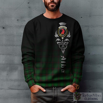 Halkerston Tartan Sweatshirt Featuring Alba Gu Brath Family Crest Celtic Inspired Unisex - Tartan Vibes Clothing
