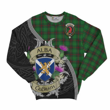 Halkerston Tartan Family Crest Sweatshirt Lion Rampant Royal Thistle Shield Celtic Inspired Unisex - Tartan Vibes Clothing