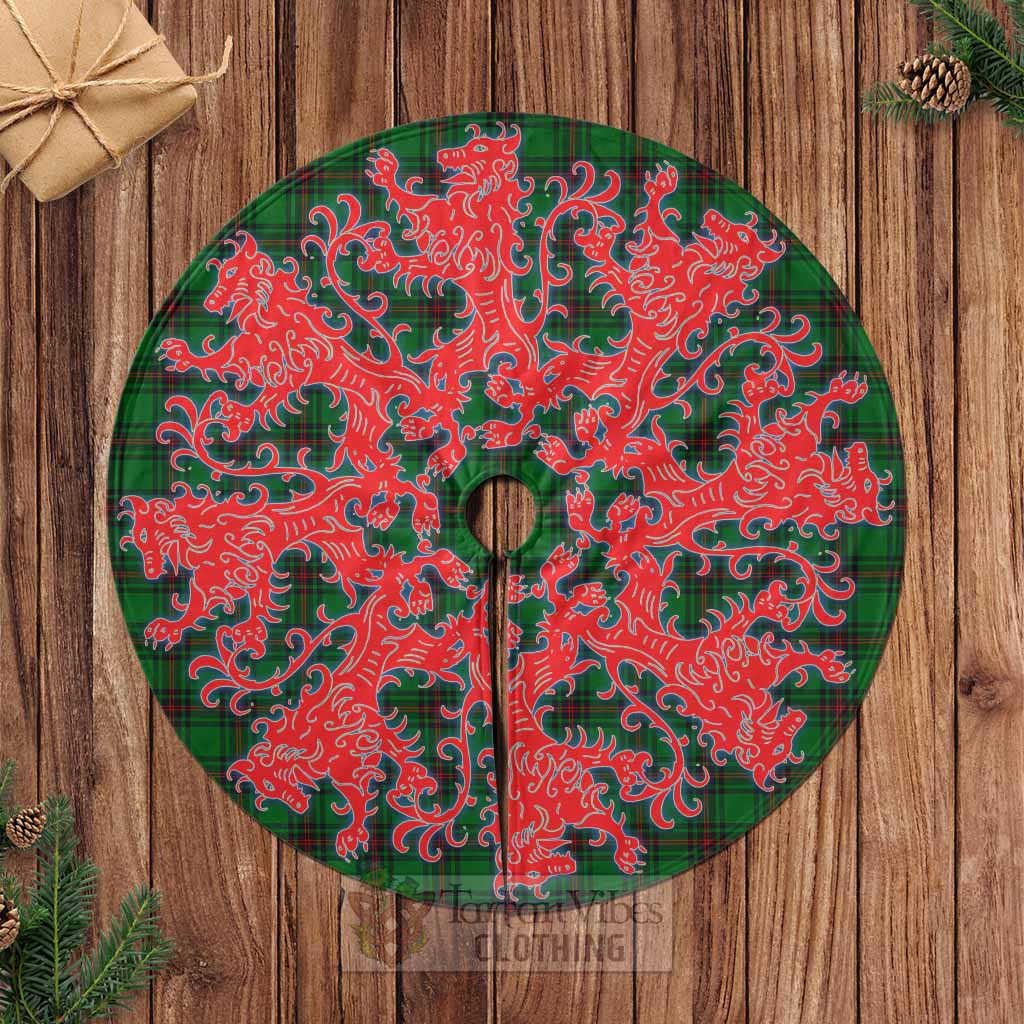 Halkerston Tartan Christmas Tree Skirt Lion Rampant Style Casual Tree Skirts - Tartan Vibes Clothing