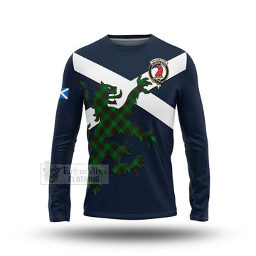 Halkerston Tartan Lion Rampant Long Sleeve T-Shirt Proudly Display Your Heritage with Alba Gu Brath and Clan Name Unisex - Tartan Vibes Clothing