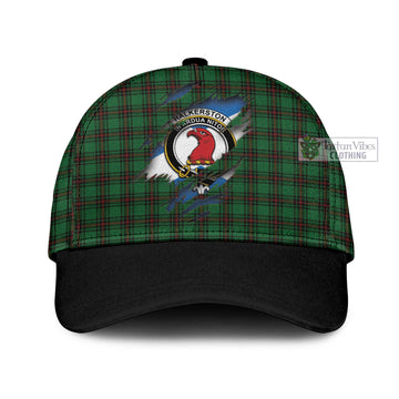 Halkerston Tartan Classic Cap with Family Crest In Me Style