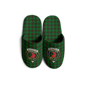 Halkerston Tartan Home Slippers with Family Crest