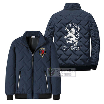 Halkerston Family Crest Padded Cotton Jacket Lion Rampant Alba Gu Brath Style Unisex - 2D-tartanvibesclothing