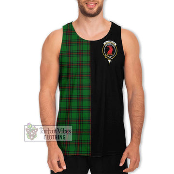 Halkerston Tartan Men's Tank Top with Family Crest and Half Of Me Style Men - Tartan Vibes Clothing