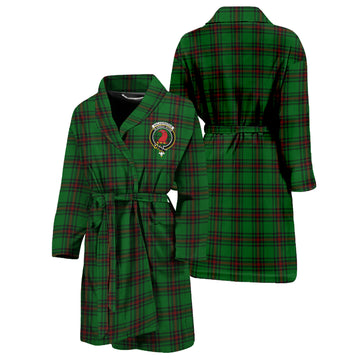 Halkerston Tartan Bathrobe with Family Crest Unisex S - Tartan Vibes Clothing