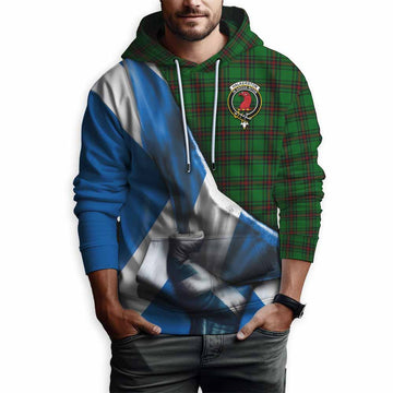 Halkerston Tartan Hoodie with Family Crest Scotland Patriotic Style Pullover Hoodie - Tartan Vibes Clothing