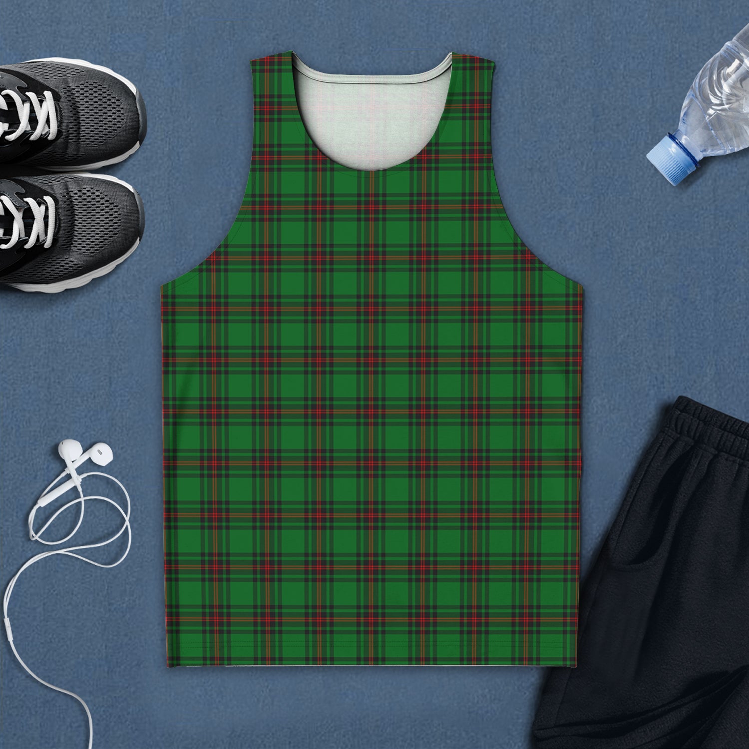 Halkerston Tartan Mens Tank Top 5XL - Tartan Vibes Clothing