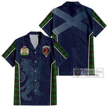 Halkerston Tartan Hawaiian Shirt with Family Crest and Lion Rampant Vibes Sport Style Kid - Tartan Vibes Clothing