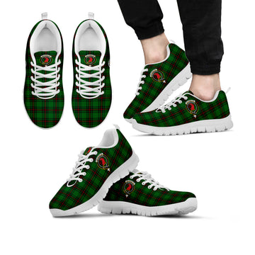 Halkerston Tartan Sneakers with Family Crest Kid's Sneakers - Tartan Vibes Clothing