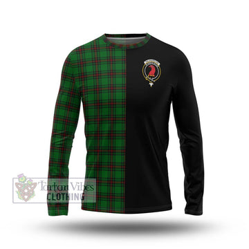 Halkerston Tartan Long Sleeve T-Shirt with Family Crest and Half Of Me Style Unisex - Tartan Vibes Clothing