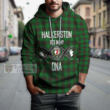 Halkerston Tartan Hoodie with Family Crest DNA In Me Style Pullover Hoodie - Tartan Vibes Clothing