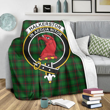 Halkerston Tartan Blanket with Family Crest