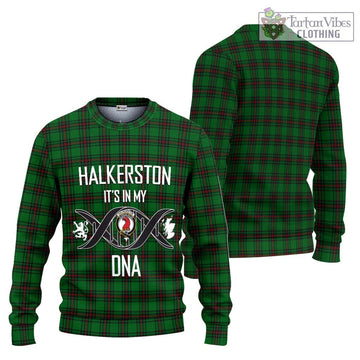 Halkerston Tartan Ugly Sweater with Family Crest DNA In Me Style Unisex - Tartan Vibes Clothing