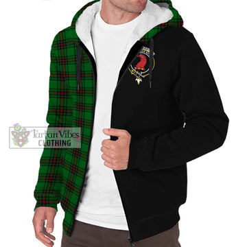 Halkerston Tartan Sherpa Hoodie with Family Crest and Half Of Me Style Unisex S - Tartan Vibes Clothing