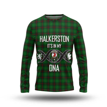Halkerston Tartan Long Sleeve T-Shirt with Family Crest DNA In Me Style Unisex - Tartan Vibes Clothing