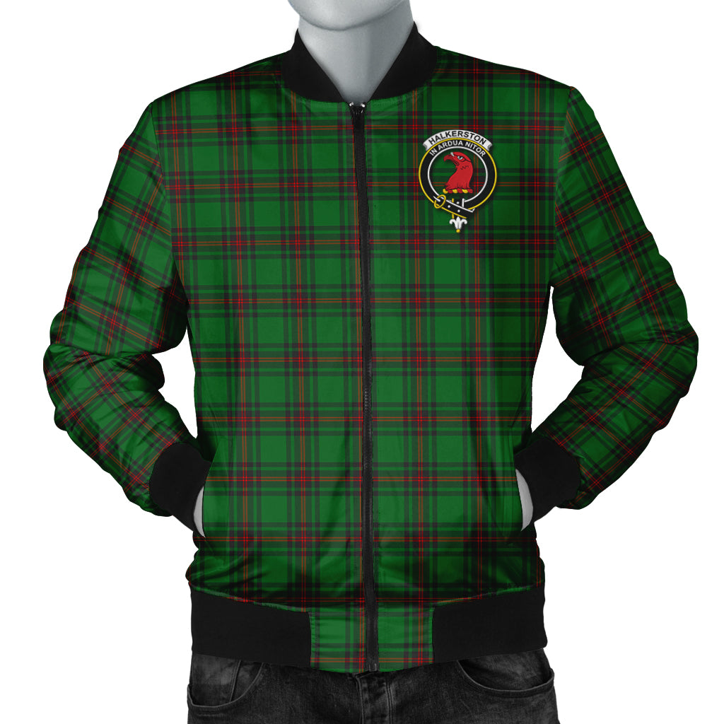 Halkerston Tartan Bomber Jacket with Family Crest Unisex - Tartan Vibes Clothing