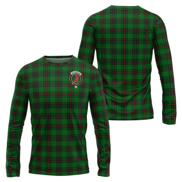 Halkerston Tartan Long Sleeve T-Shirt with Family Crest