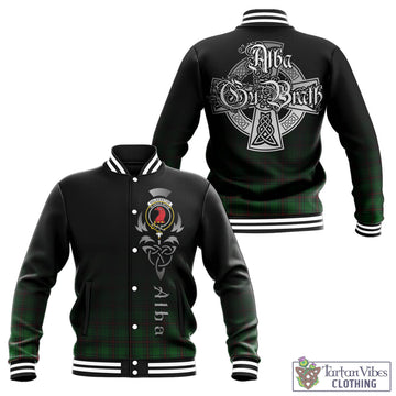 Halkerston Tartan Baseball Jacket Featuring Alba Gu Brath Family Crest Celtic Inspired - Tartan Vibes Clothing