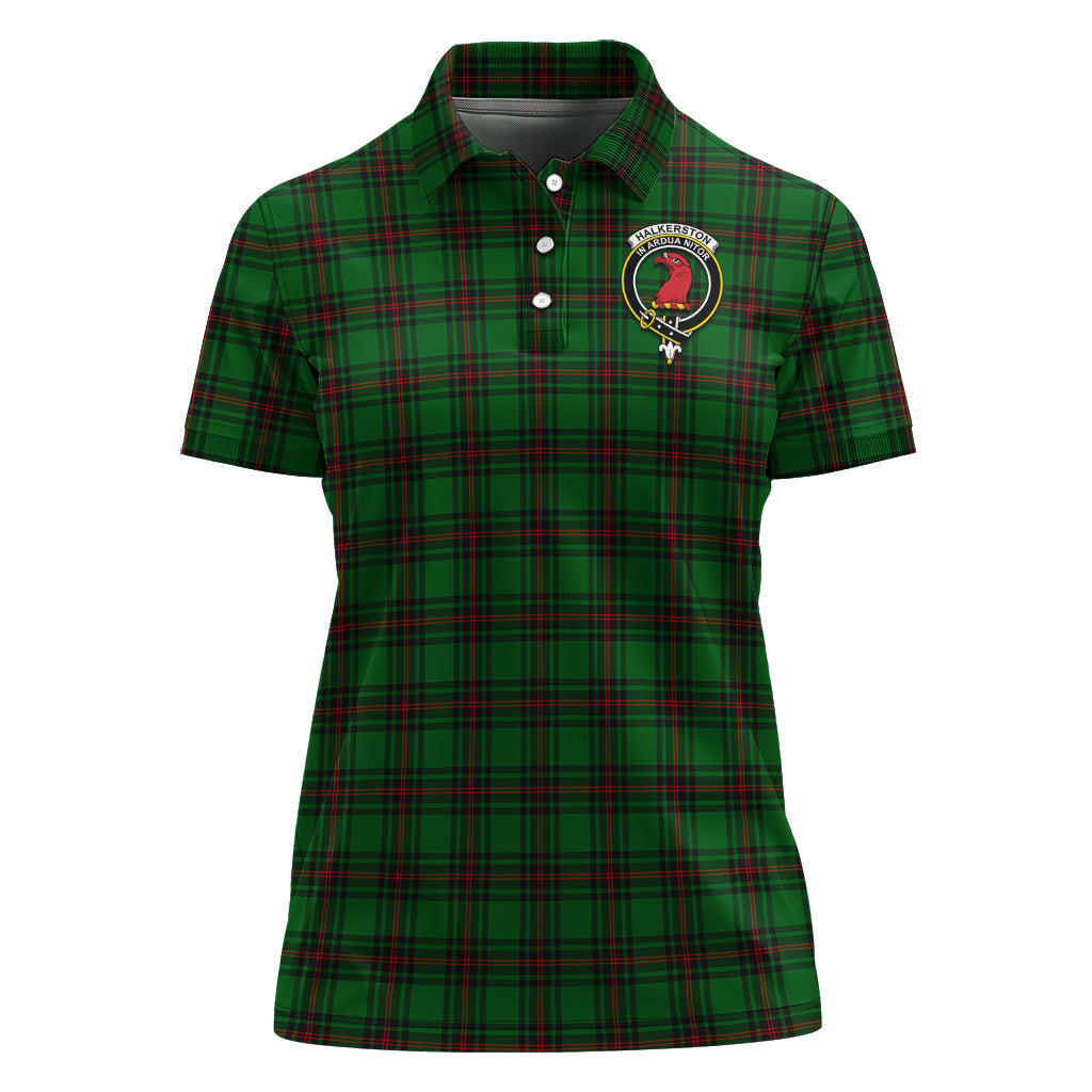 halkerston-tartan-polo-shirt-with-family-crest-for-women