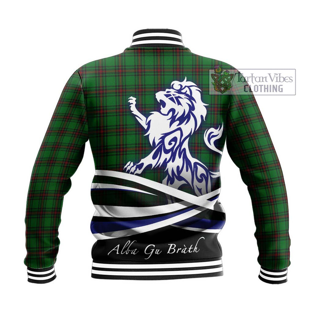 Halkerston Tartan Baseball Jacket with Alba Gu Brath Regal Lion Emblem - Tartan Vibes Clothing