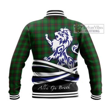 Halkerston Tartan Baseball Jacket with Alba Gu Brath Regal Lion Emblem - Tartan Vibes Clothing