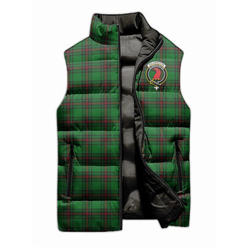 Halkerston Tartan Sleeveless Puffer Jacket with Family Crest - Tartan Vibes Clothing