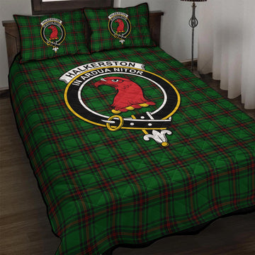 Halkerston Tartan Quilt Bed Set with Family Crest - Tartan Vibes Clothing