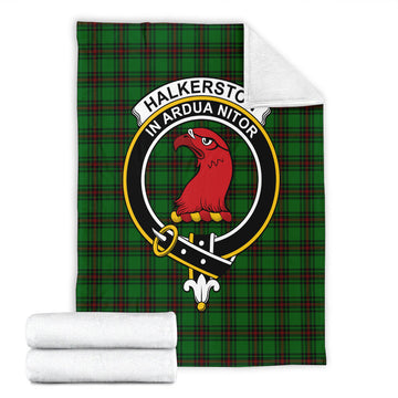 Halkerston Tartan Blanket with Family Crest