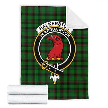 Halkerston Tartan Blanket with Family Crest - Tartan Vibes Clothing