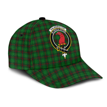 Halkerston Tartan Classic Cap with Family Crest