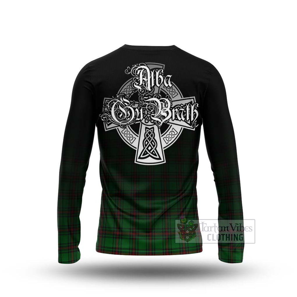 Halkerston Tartan Long Sleeve T-Shirt Featuring Alba Gu Brath Family Crest Celtic Inspired - Tartan Vibes Clothing