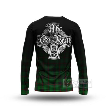 Halkerston Tartan Long Sleeve T-Shirt Featuring Alba Gu Brath Family Crest Celtic Inspired - Tartan Vibes Clothing