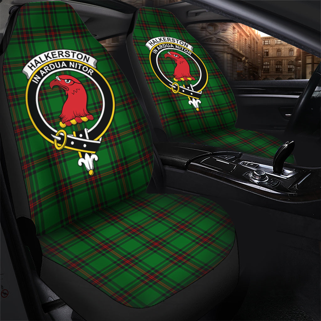 Halkerston Tartan Car Seat Cover with Family Crest - Tartan Vibes Clothing