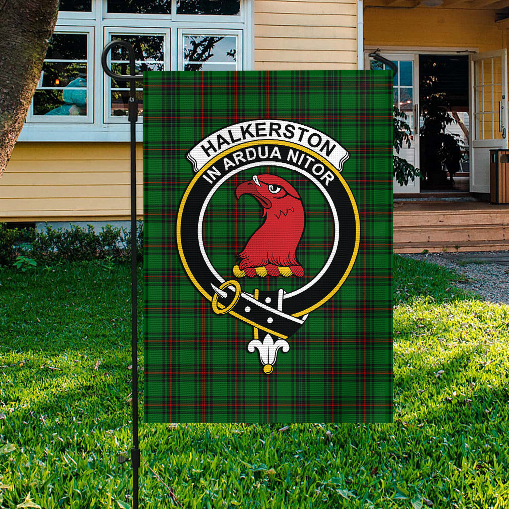 Dennistoun Tartan Crest Black Garden Flag