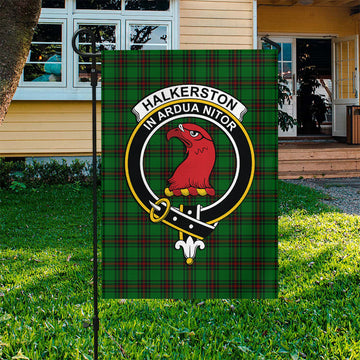 Halkerston Tartan Flag with Family Crest - Tartan Vibes Clothing