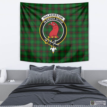 Halkerston Tartan Tapestry Wall Hanging and Home Decor for Room with Family Crest - Tartan Vibes Clothing