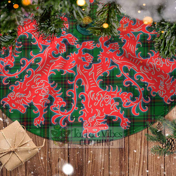 Tartan Vibes Clothing Halkerston Tartan Christmas Tree Skirt Lion Rampant Style