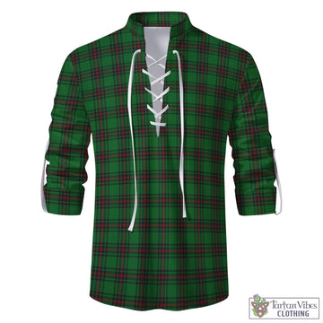 Halkerston Tartan Men's Scottish Traditional Jacobite Ghillie Kilt Shirt - Tartan Vibes Clothing