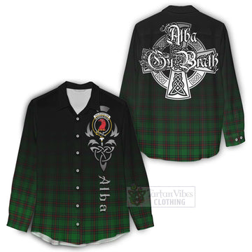 Halkerston Tartan Women's Casual Shirt Featuring Alba Gu Brath Family Crest Celtic Inspired - Tartan Vibes Clothing