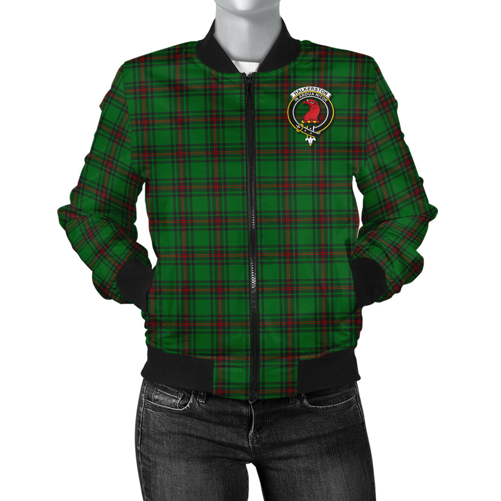 Halkerston Tartan Bomber Jacket with Family Crest - Tartan Vibes Clothing