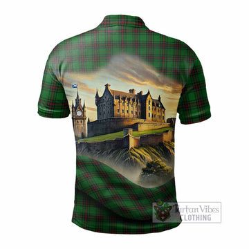 Tartan Vibes Clothing Halkerston Tartan Family Crest Polo Shirt with Scottish Ancient Castle Stype