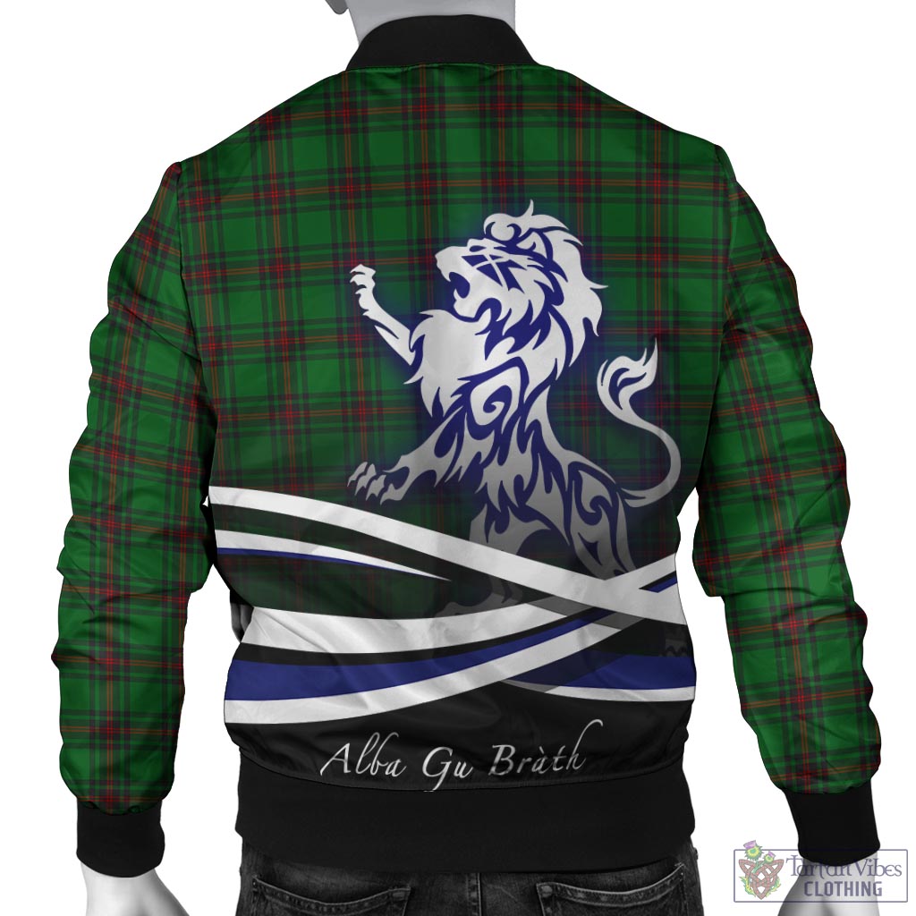 Halkerston Tartan Bomber Jacket with Alba Gu Brath Regal Lion Emblem - Tartan Vibes Clothing