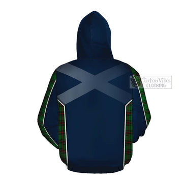 Halkerston Tartan Cotton Hoodie with Family Crest and Lion Rampant Vibes Sport Style Pullover Hoodie - Tartan Vibes Clothing