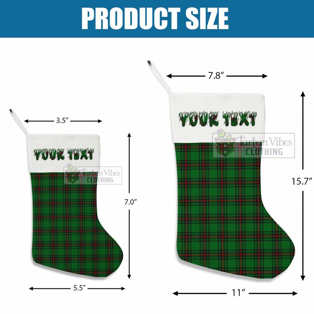 Halkerston Tartan Christmas Stocking with Personalized Text - Tartan Vibes Clothing