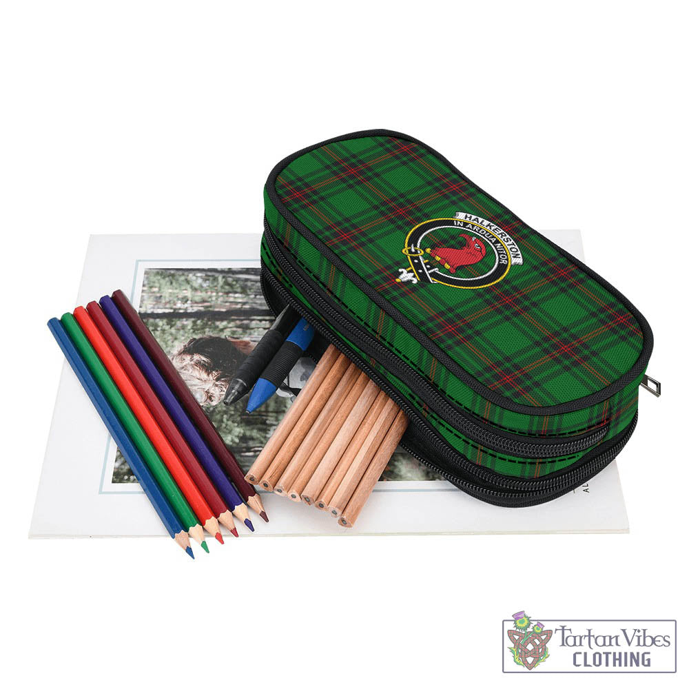 Halkerston Tartan Pen and Pencil Case with Family Crest - Tartan Vibes Clothing